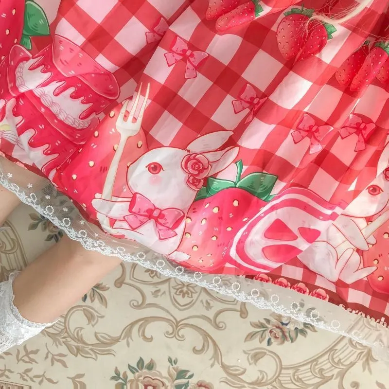 Strawbunny Shortcake Lolita Dress