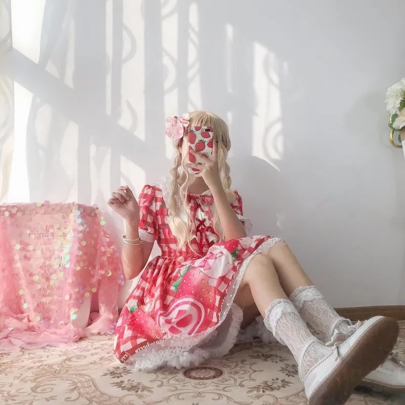 Strawbunny Shortcake Lolita Dress