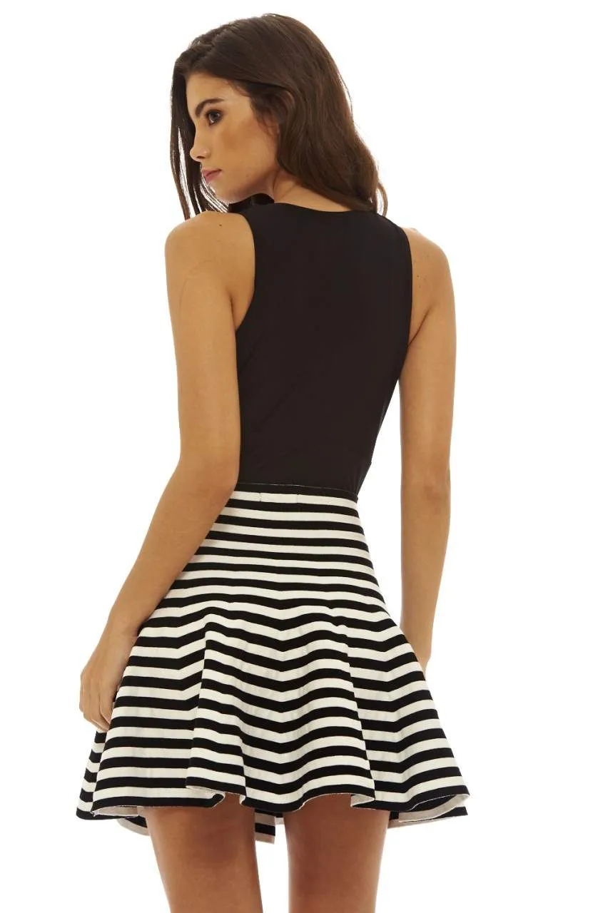 Striped Skater Skirt