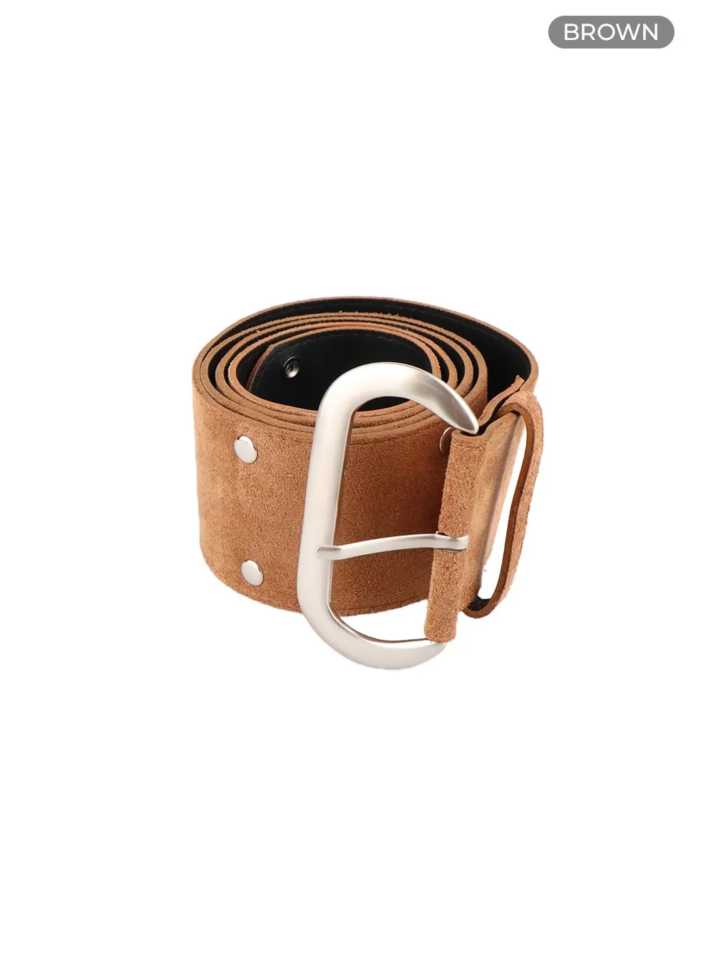 Stud Buckle Faux Leather Belt CY403