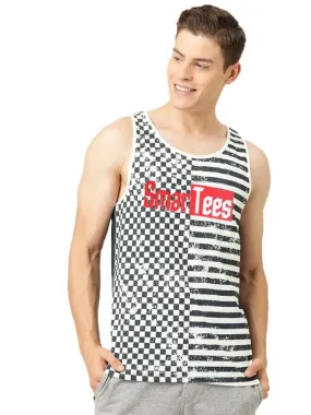 Stylish Cotton Striped Round Neck Sleeveless Vest For Men