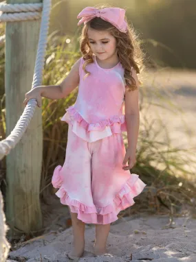 Sweet Possibilities Tie Dye Ruffle Pants Set