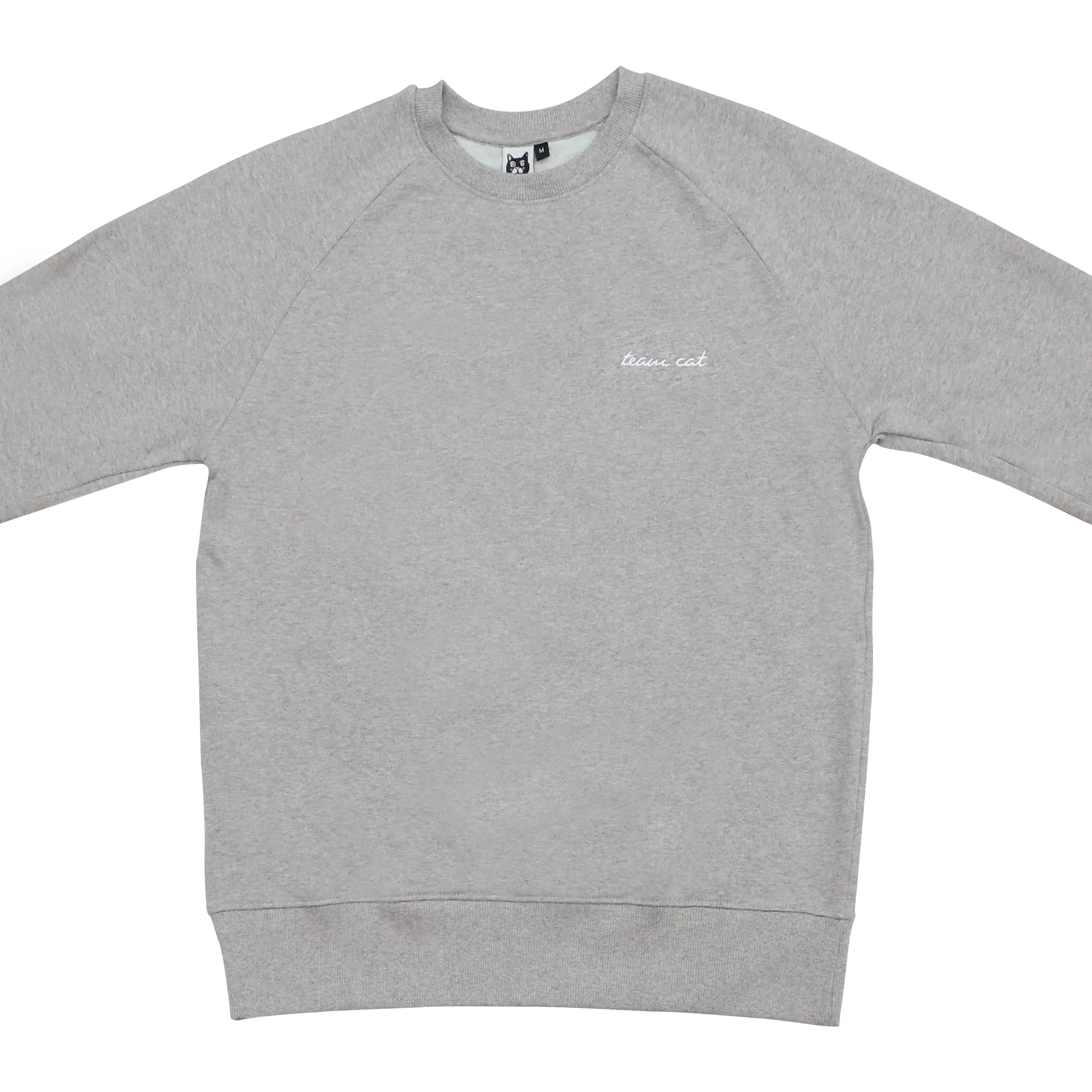 Team Cat Sweatshirt Grey/White Stitching