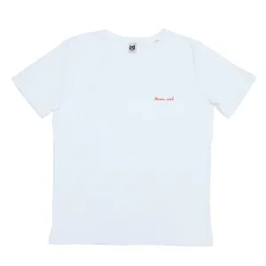 Team Cat T-Shirt White/Red Stitching