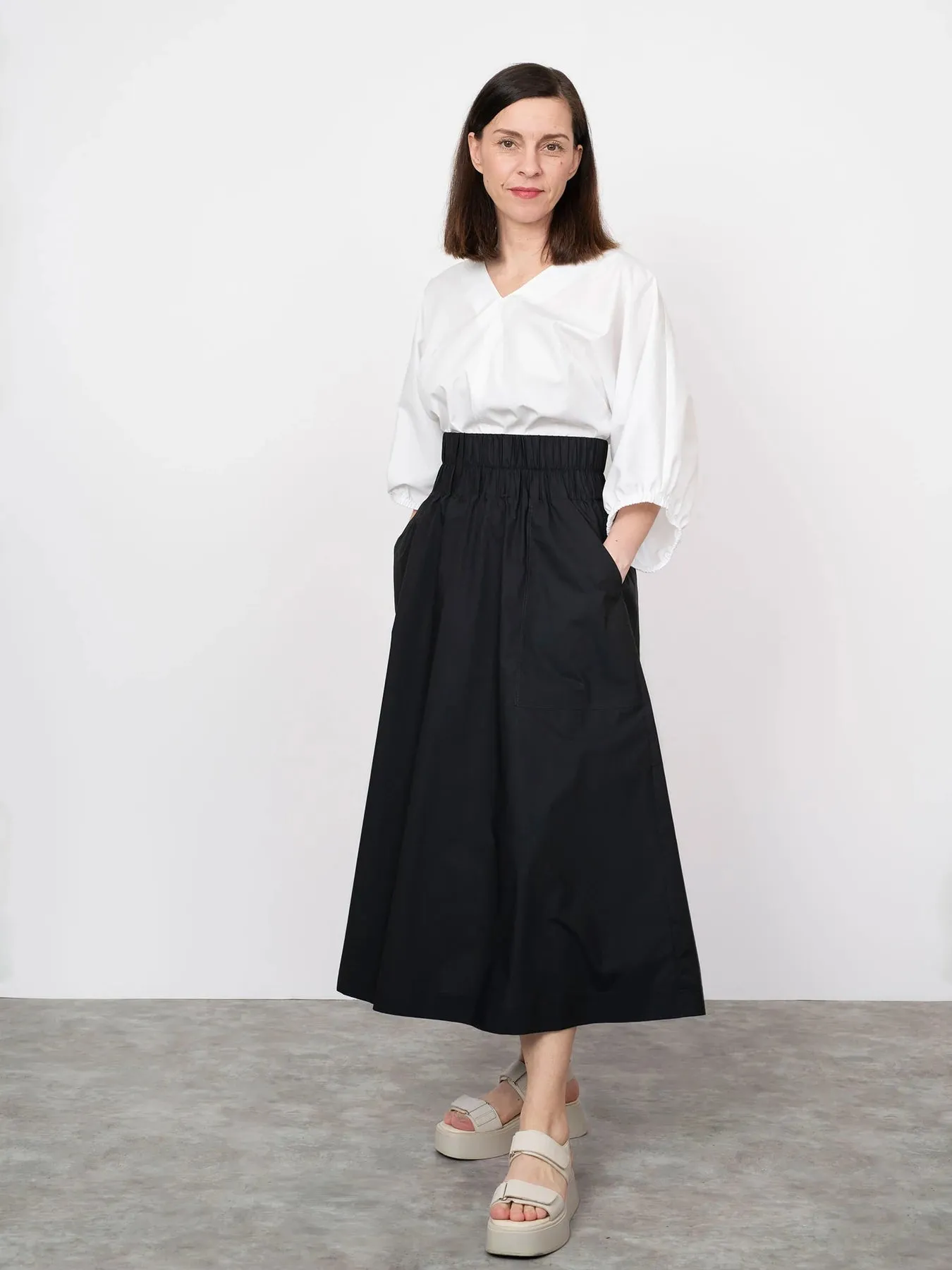 The Assembly Line - Elastic Waist Maxi Skirt