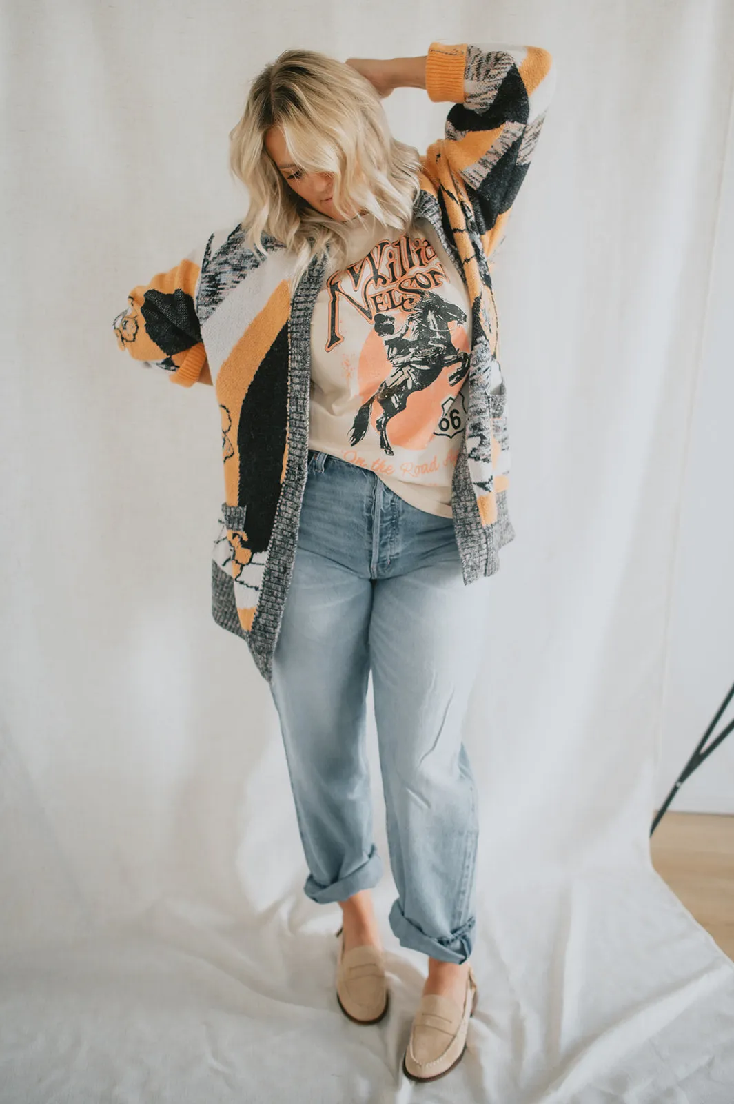 The August Cardigan by Free People - Peach Petals