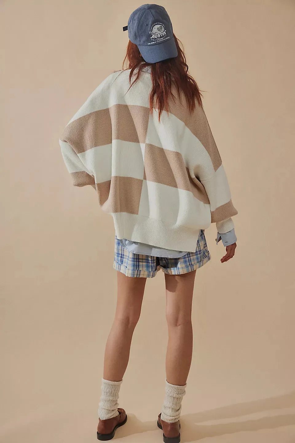 The Checker Easy Street Tunic by Free People - Sand