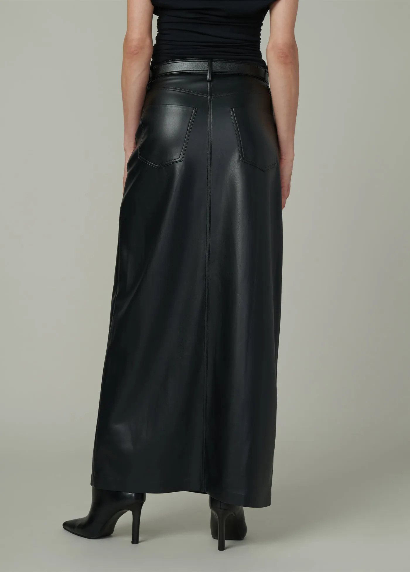 THE MARTINE MAXI SKIRT VEGAN LEATHER