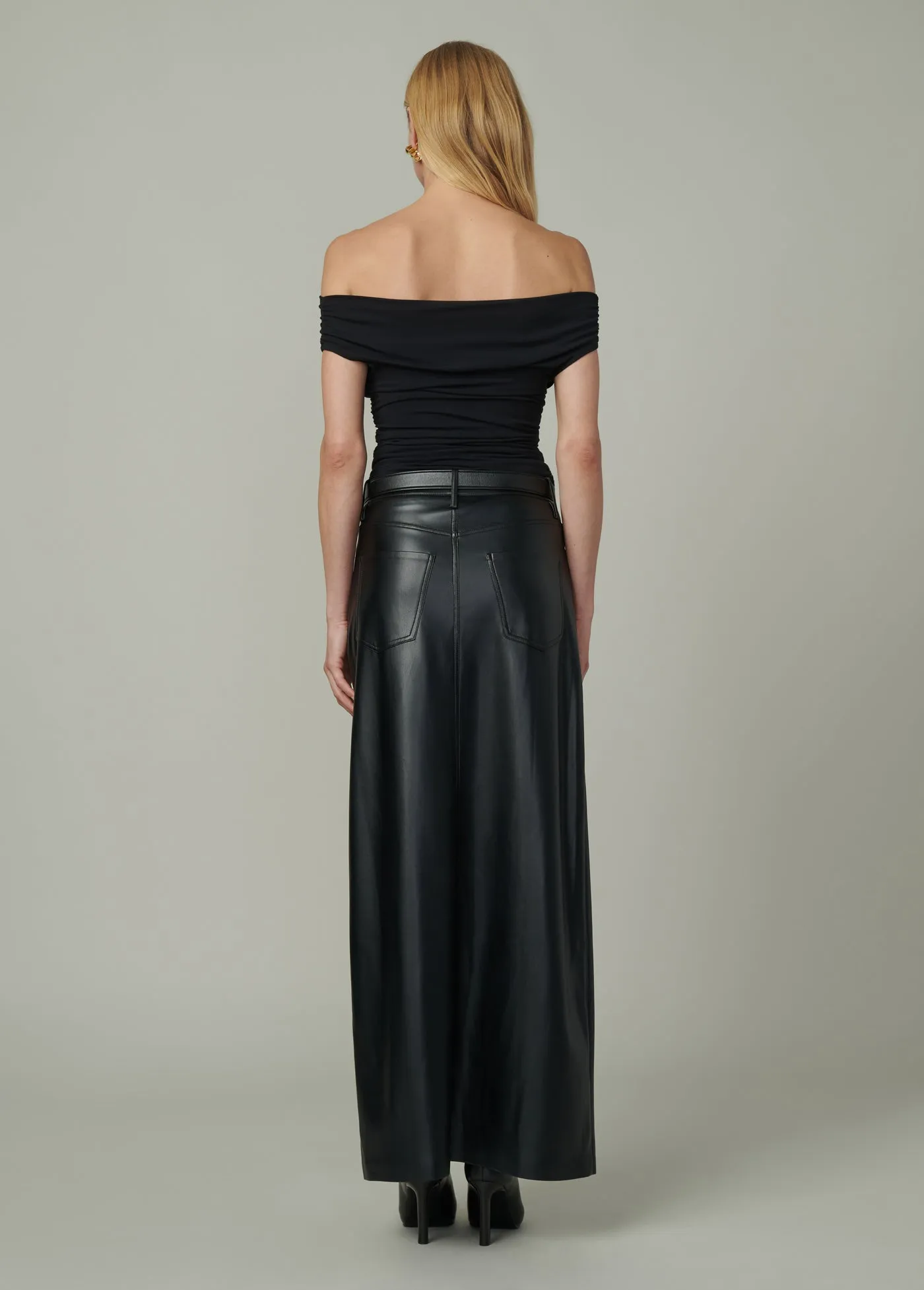 THE MARTINE MAXI SKIRT VEGAN LEATHER