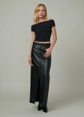 THE MARTINE MAXI SKIRT VEGAN LEATHER