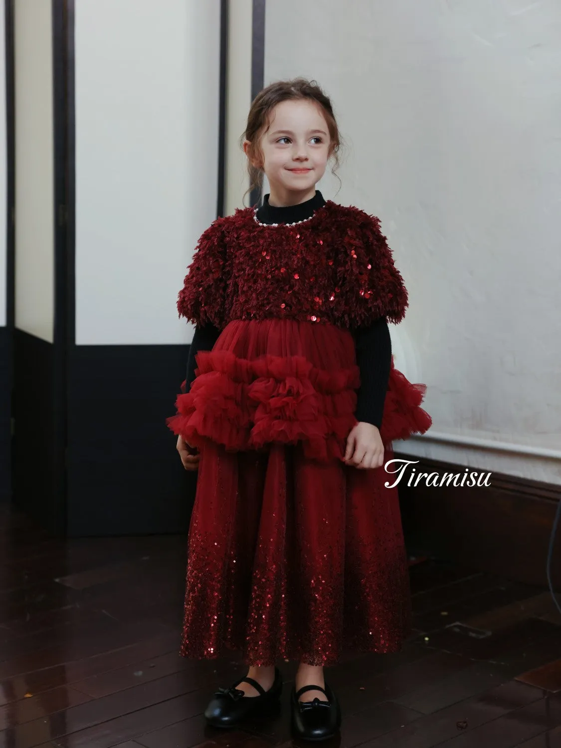 Tiramisu Girls' Christmas & New Year Dress Set