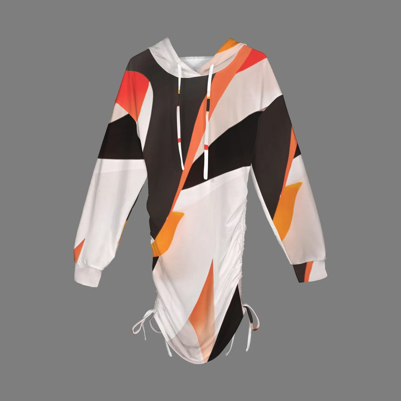 Tokyo Collection - Light Printed Hooded Sweatshirt Dress