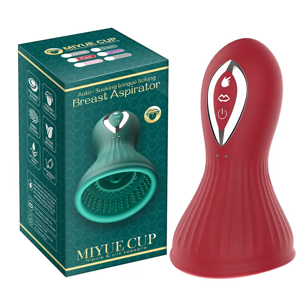 Tongue Licking Clit Vibrator - Oral Suction Cup Nipple Clitoral Stimulator Sex Toys for Women