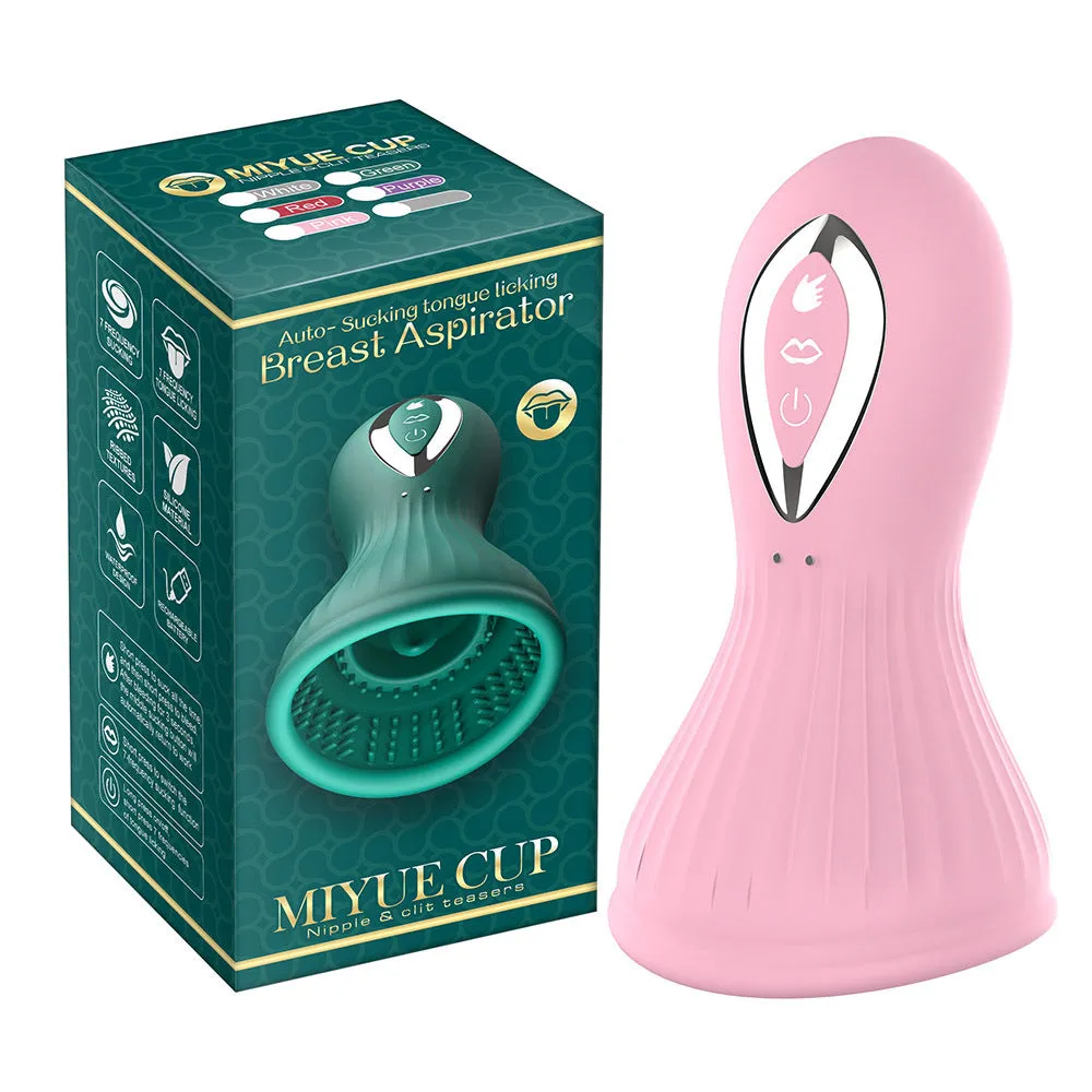 Tongue Licking Clit Vibrator - Oral Suction Cup Nipple Clitoral Stimulator Sex Toys for Women