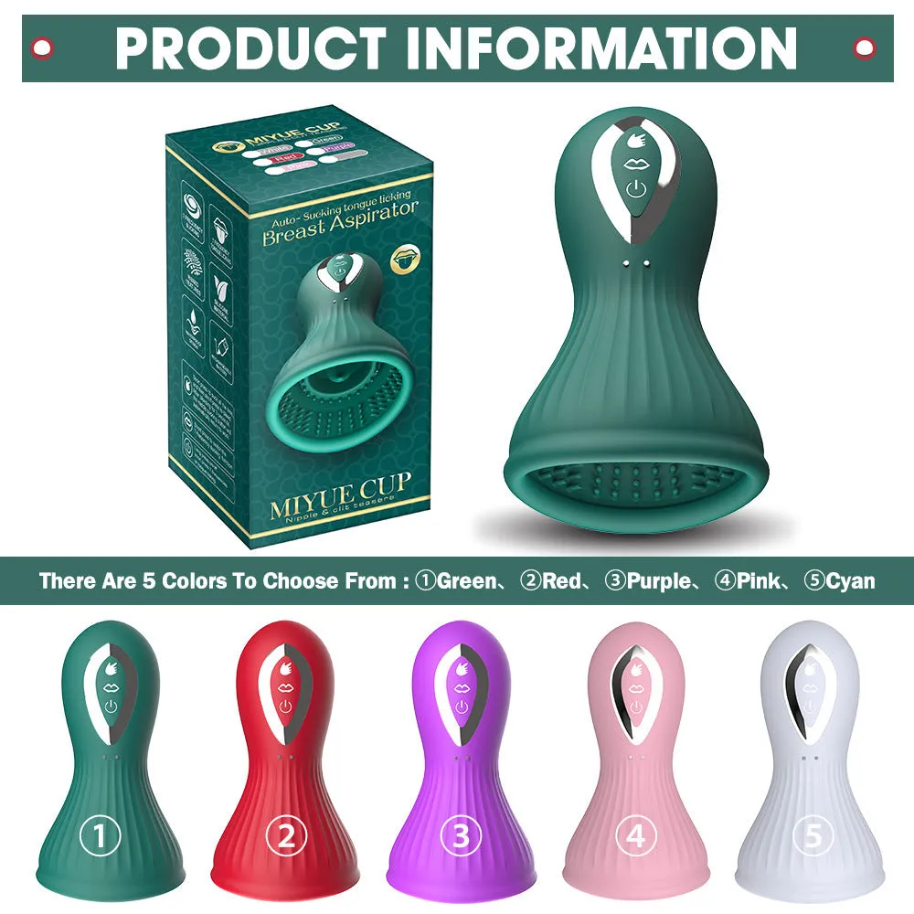 Tongue Licking Clit Vibrator - Oral Suction Cup Nipple Clitoral Stimulator Sex Toys for Women