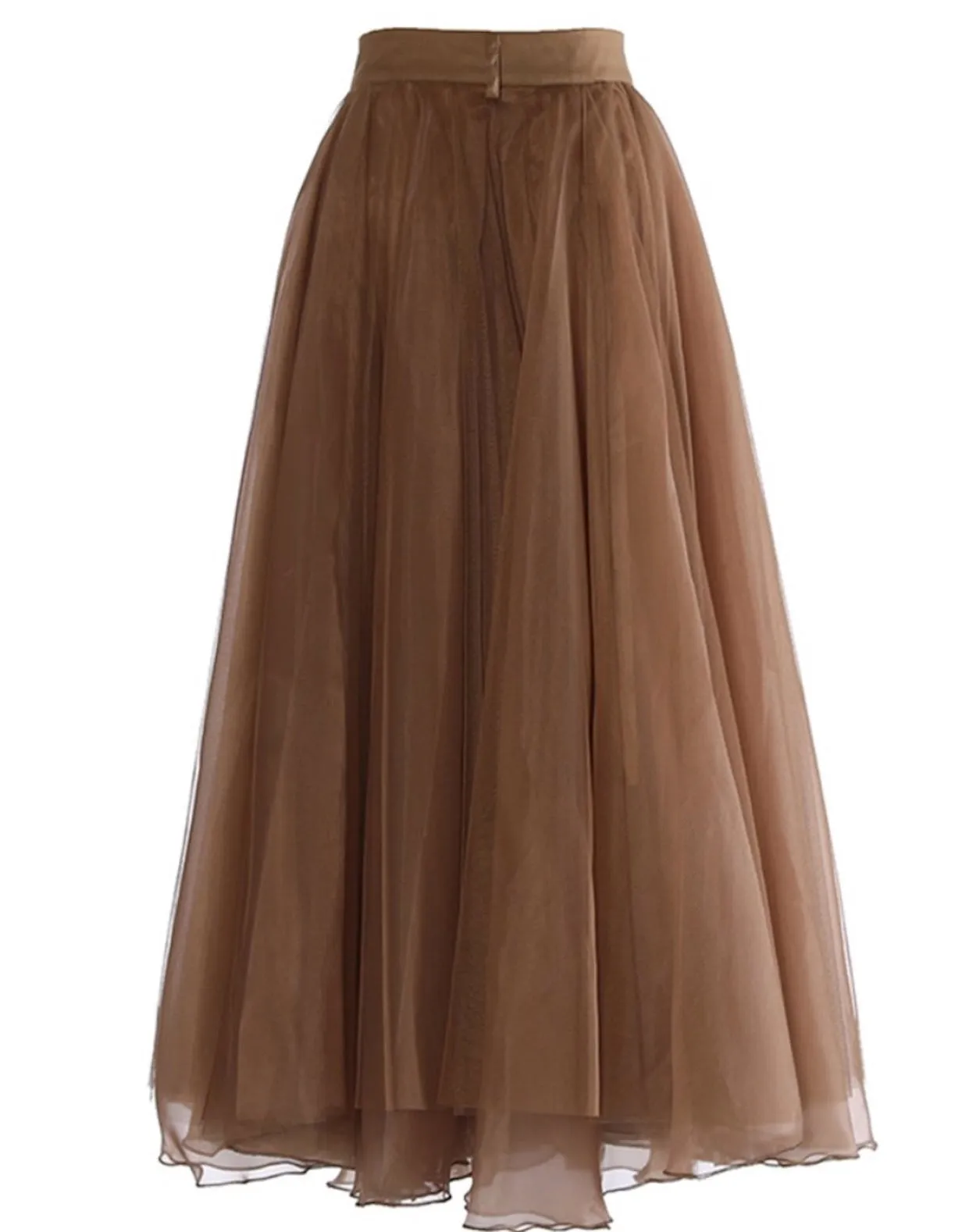 Tulle Skirt with Woven Waist