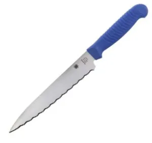 Utility Knife Serrated Blade Blue Handle