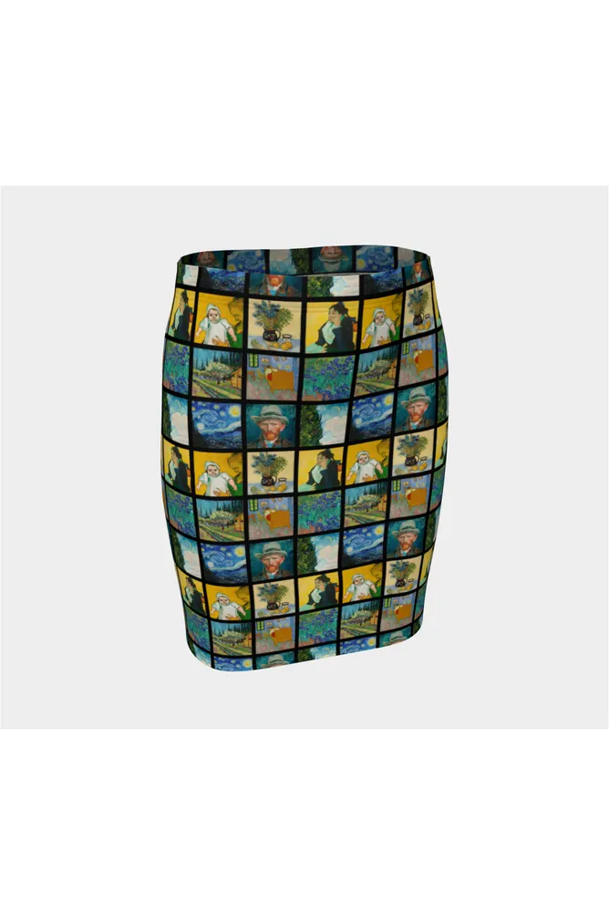 Van Gogh Expo Fitted Skirt