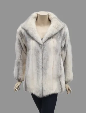 Vintage Gray Cross Mink Jacket -S