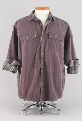 Vintage L.L. Bean Distressed Purple Button Down Shirt Men's Large