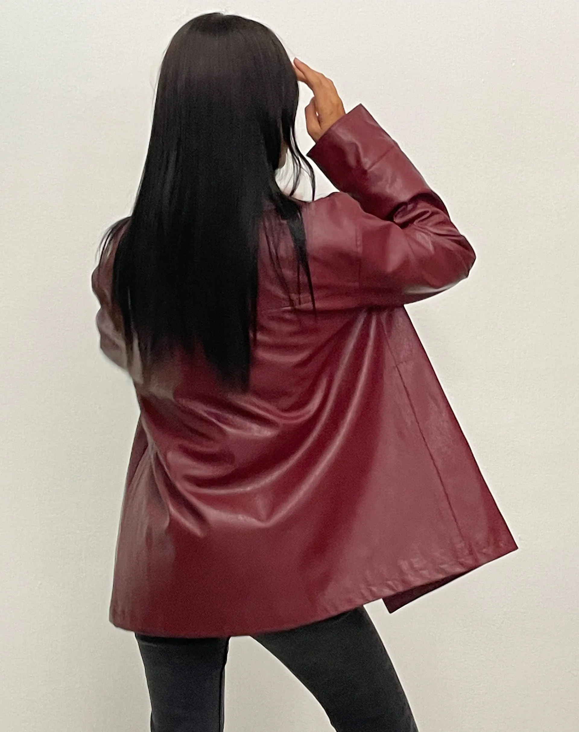 Walta Jacket in PU Redwood