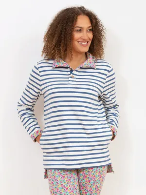 Weymouth button neck sweatshirt