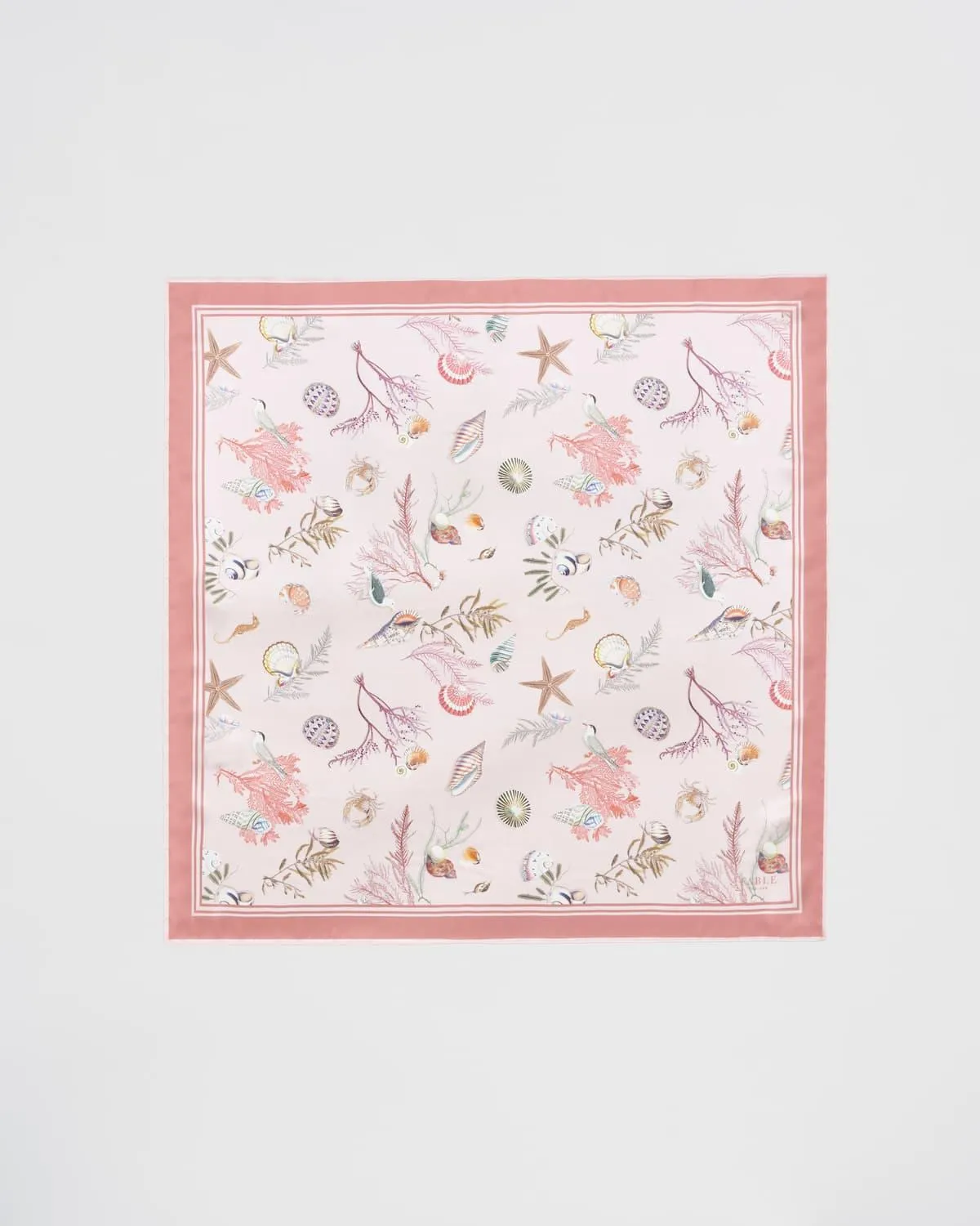 Whispering Sands Lotus Pink Square Scarf