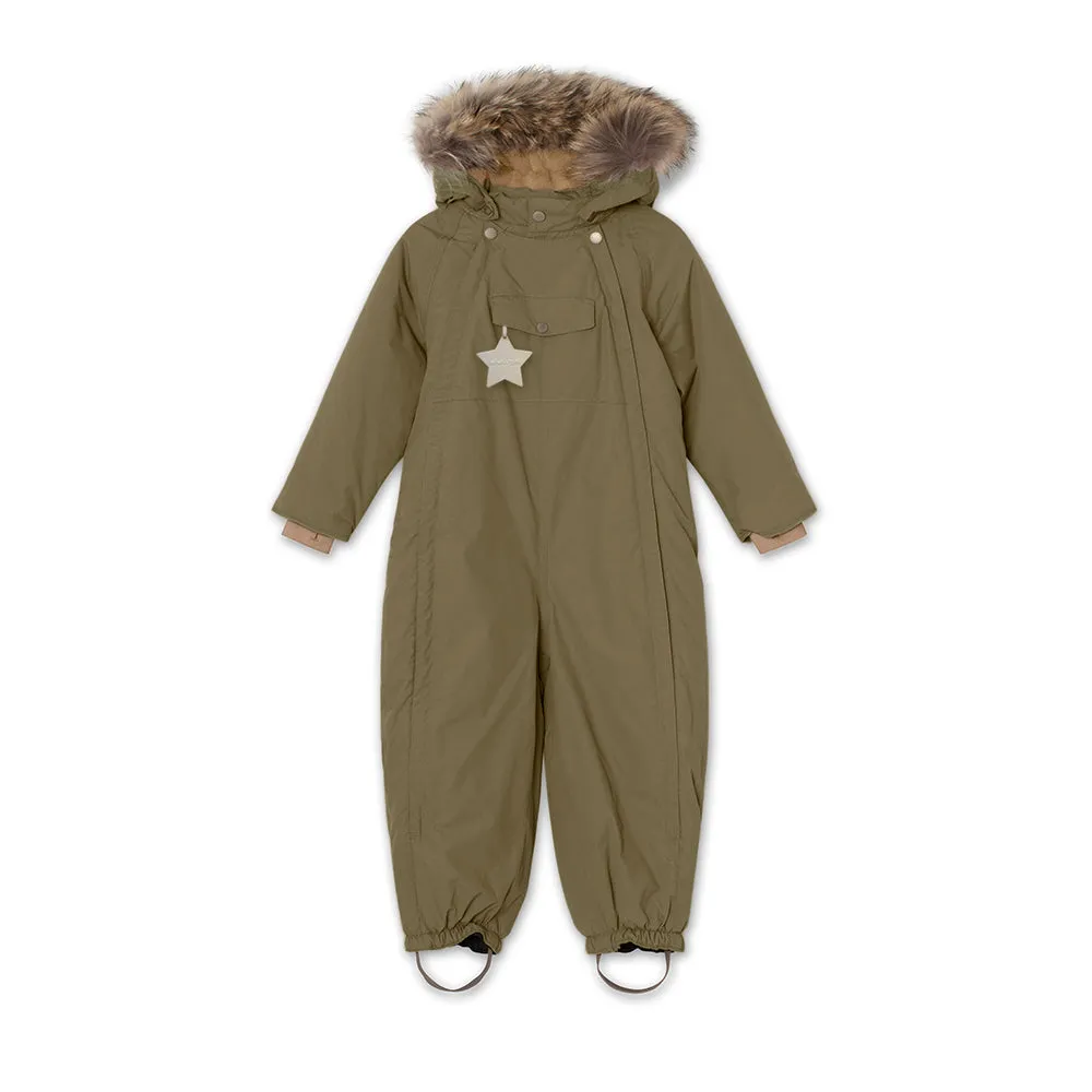 Wisti Fleece Lined Snowsuit Fur. GRS Capers Green