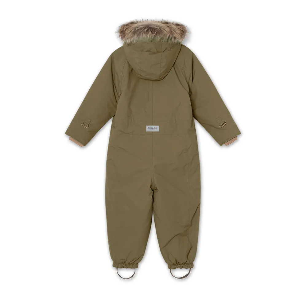 Wisti Fleece Lined Snowsuit Fur. GRS Capers Green