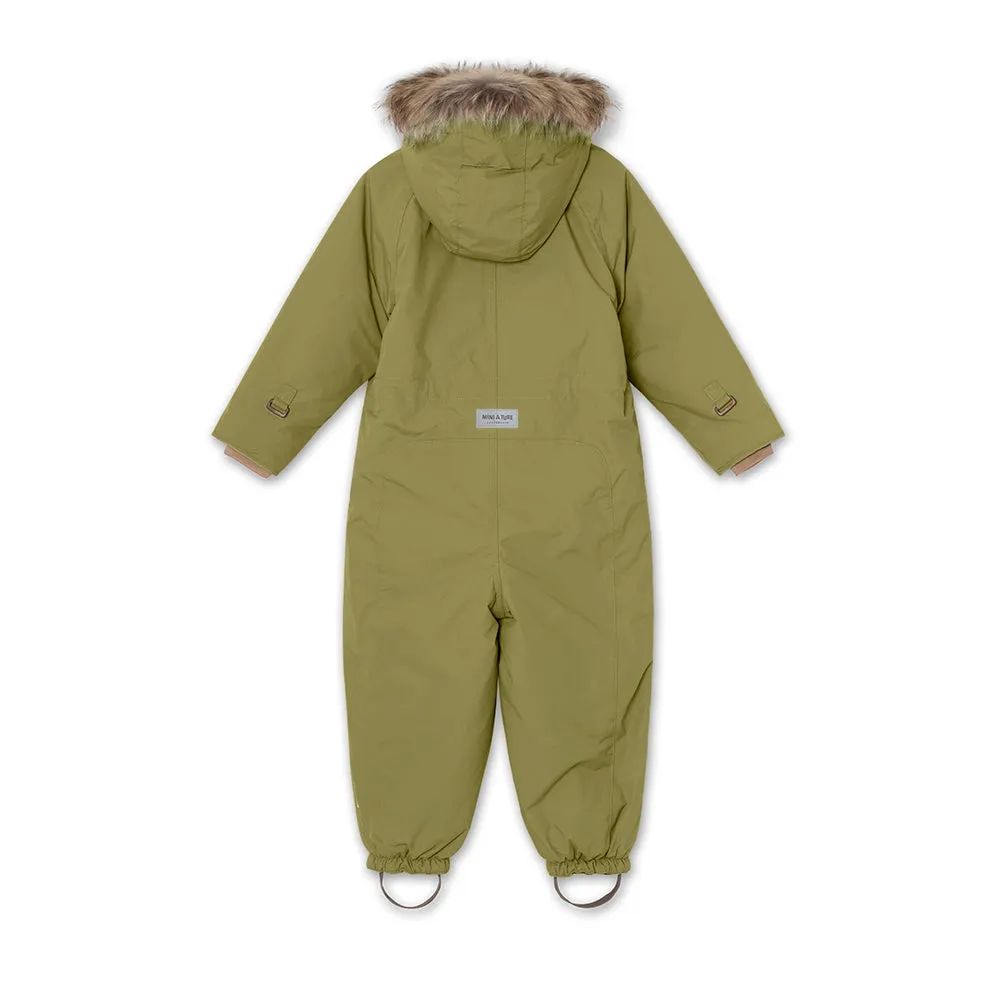 Wisti Fleece Lined Snowsuit Fur. GRS Mosstone