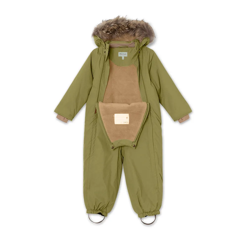 Wisti Fleece Lined Snowsuit Fur. GRS Mosstone