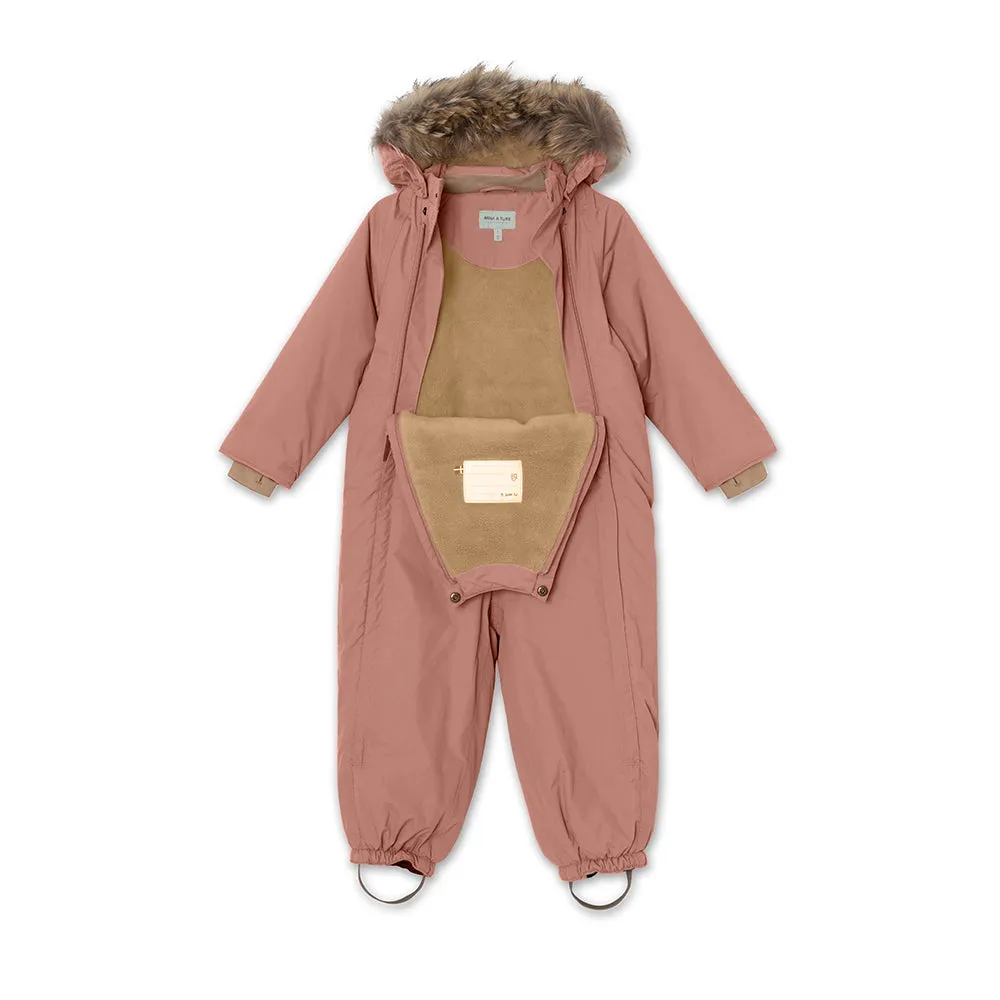 Wisti Fleece Lined Snowsuit Fur. GRS Wood Rose