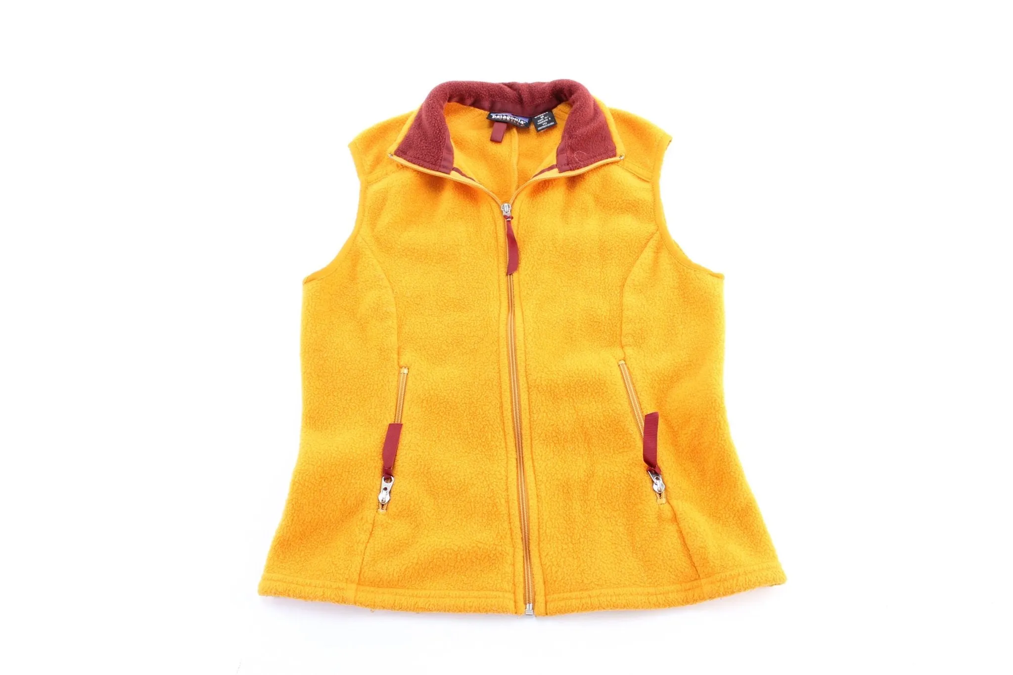 Women's 90's Patagonia Yellow Fleece Zip Up Vest