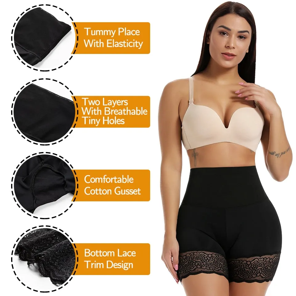 Women's Body Shaper High Waist Safety Shorts Lace Knickers Tummy Control Panties Underwear Shaping Boyshorts Shapewear