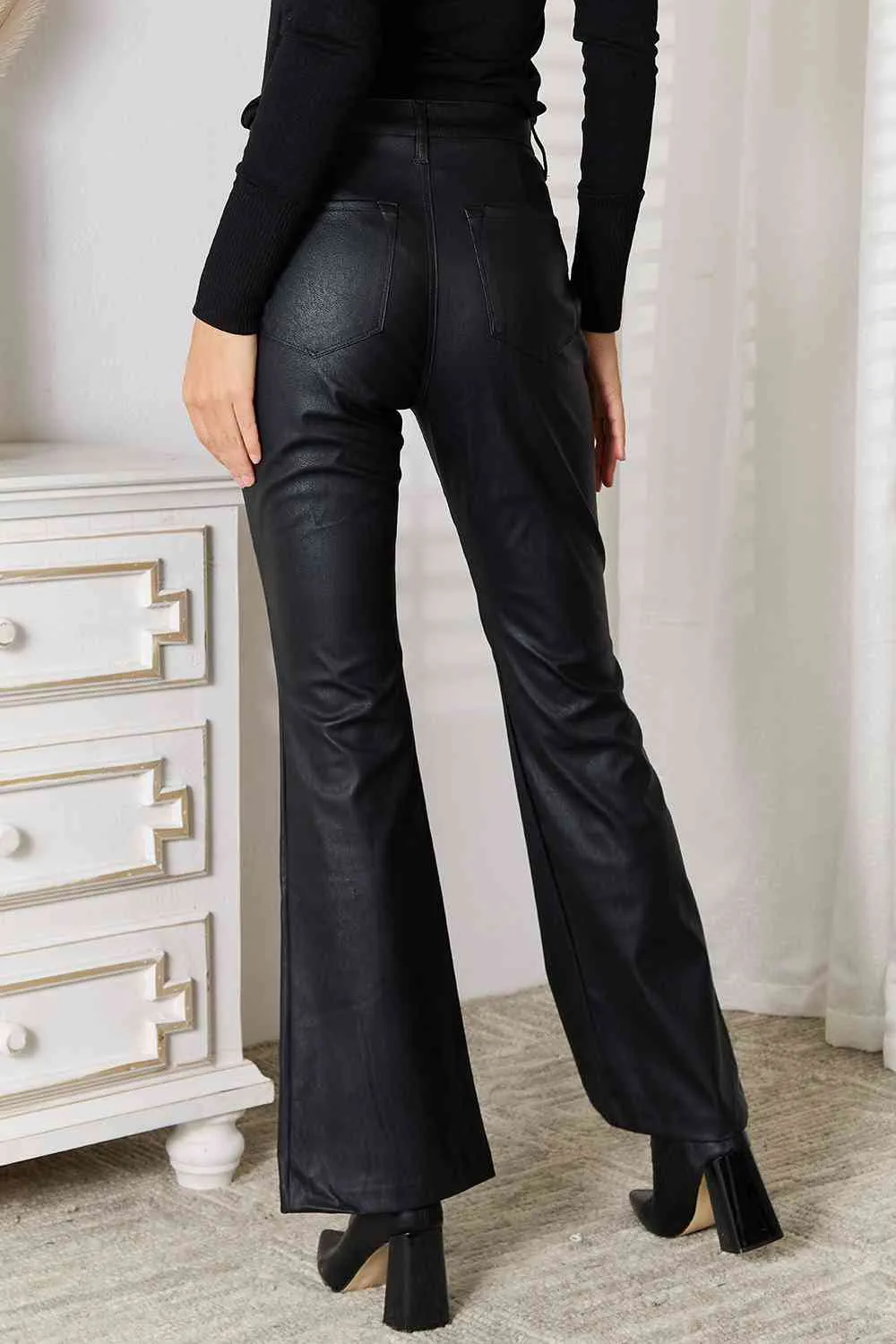 Women's Kancan Slit Flare Leg Pants