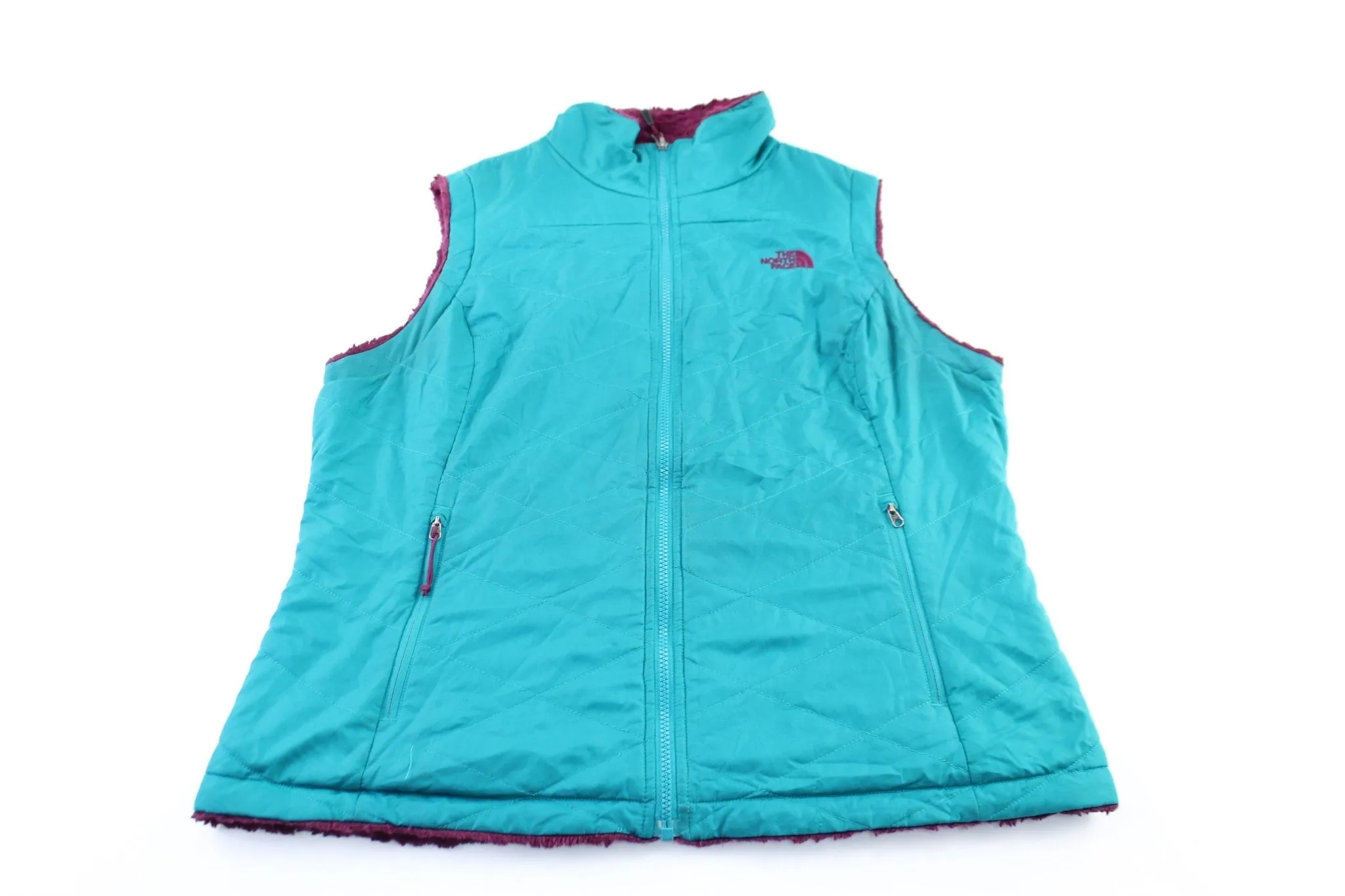 Women's The North Face Purple & Aqua Reversible Zip Up Jacket