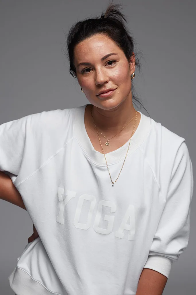 YOGA SWEATSHIRT WHITE ON WHITE