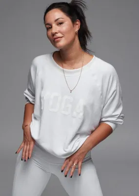 YOGA SWEATSHIRT WHITE ON WHITE