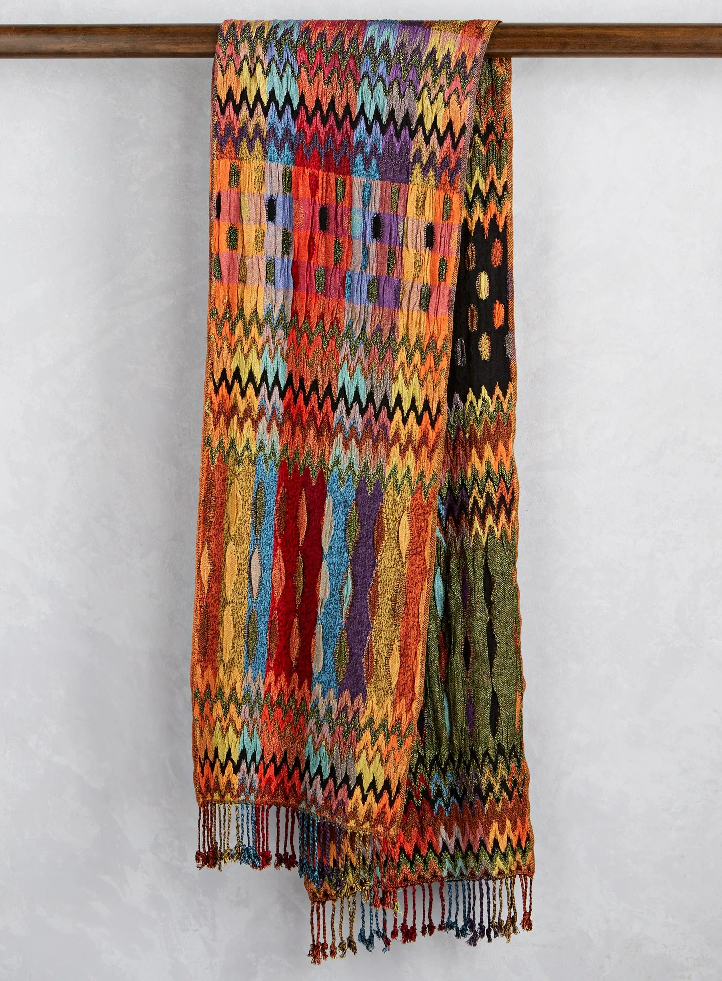 Zigzag Rainbow Scarf